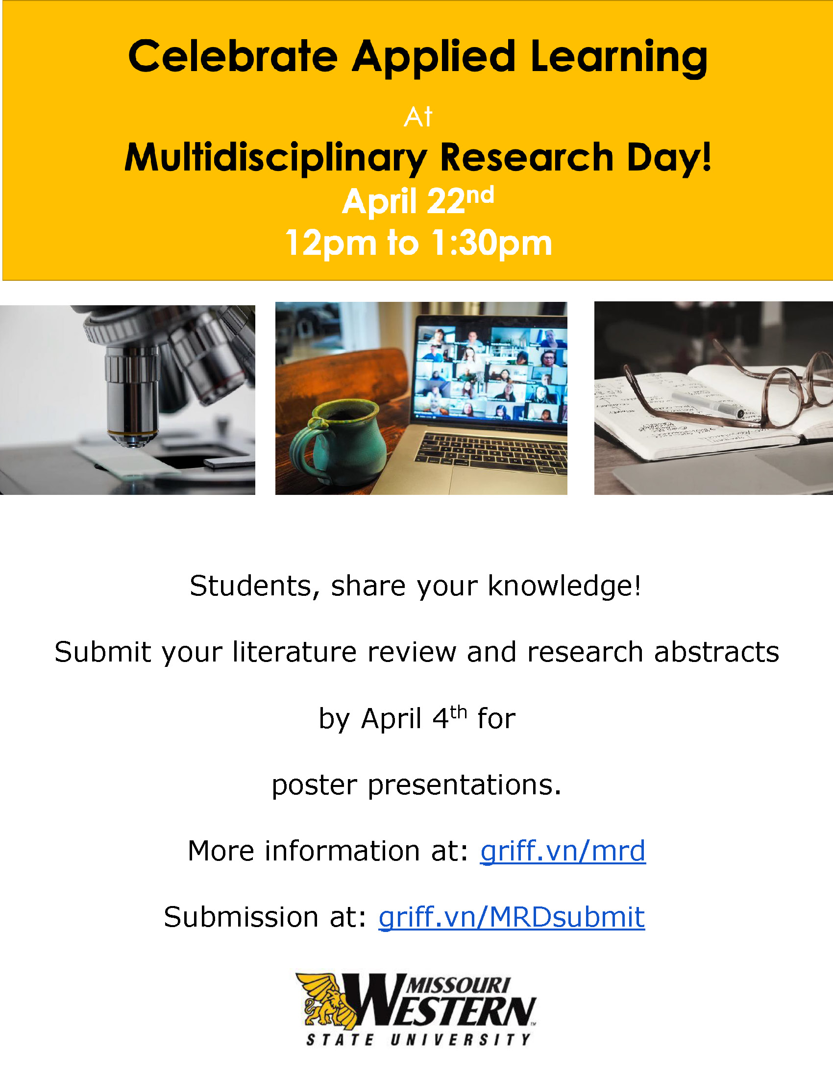 Spring 2022 Multidisciplinary Research Day (MRD) — April 22 – Griffon Weekly
